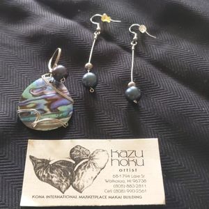 🌺🌺🌺Hawaii Earrings and slide